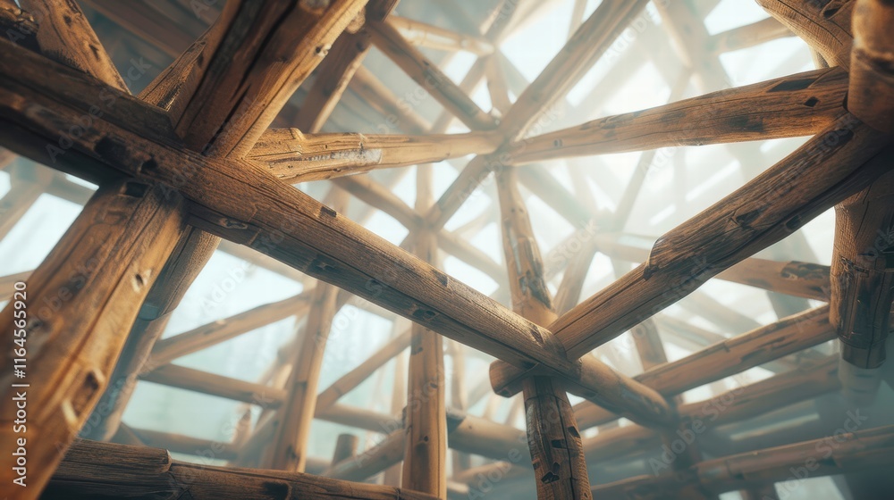 Stylish wooden structure background with rich colors and intricate textures Stylish wooden structure background with rich colors and intricate textures