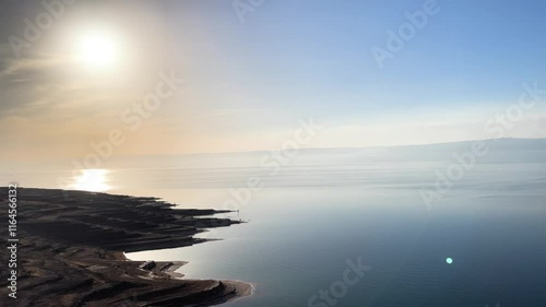 Aerial Still view of dead sea - Jordan. 4K