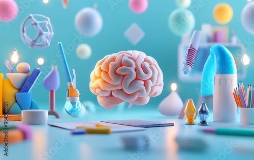 A Colorful Exploration of the Creative Mind: A Vibrant Representation of Ideas and Innovation photo