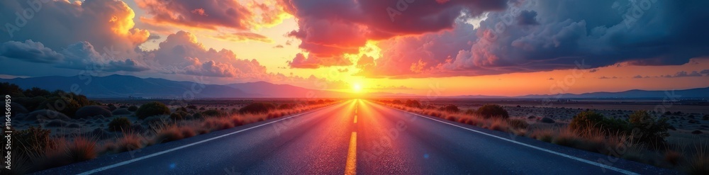 Dark asphalt contrasts with bright, dramatic sky, depth, black, sunlit Dark asphalt contrasts with bright, dramatic sky, depth, black, sunlit