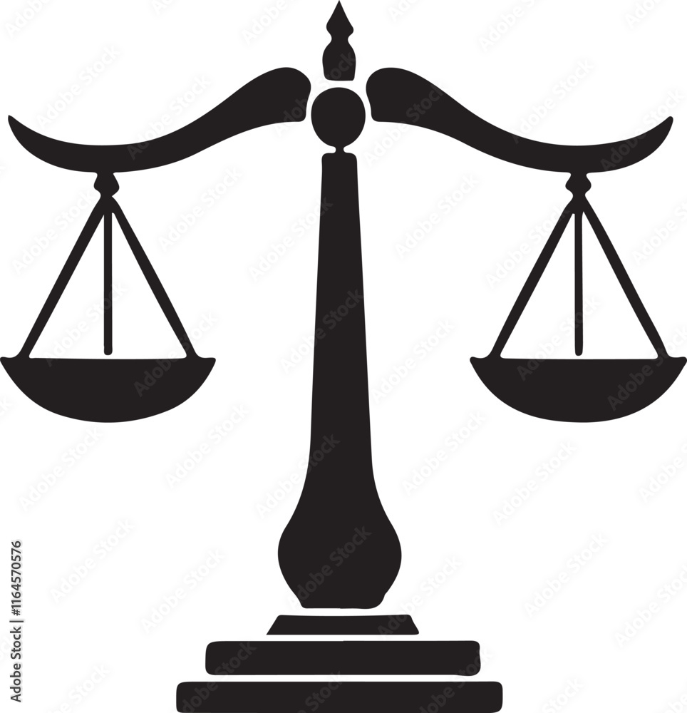 Scale of justice silhouette design Scale of justice silhouette design