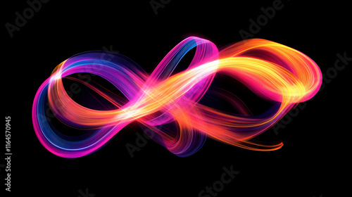 There were flashing light trails, neon yellow and orange gold glow path trace effects, fire path trace lines, car lights, and incandescence curves swirling together. Incandescence. Illustration