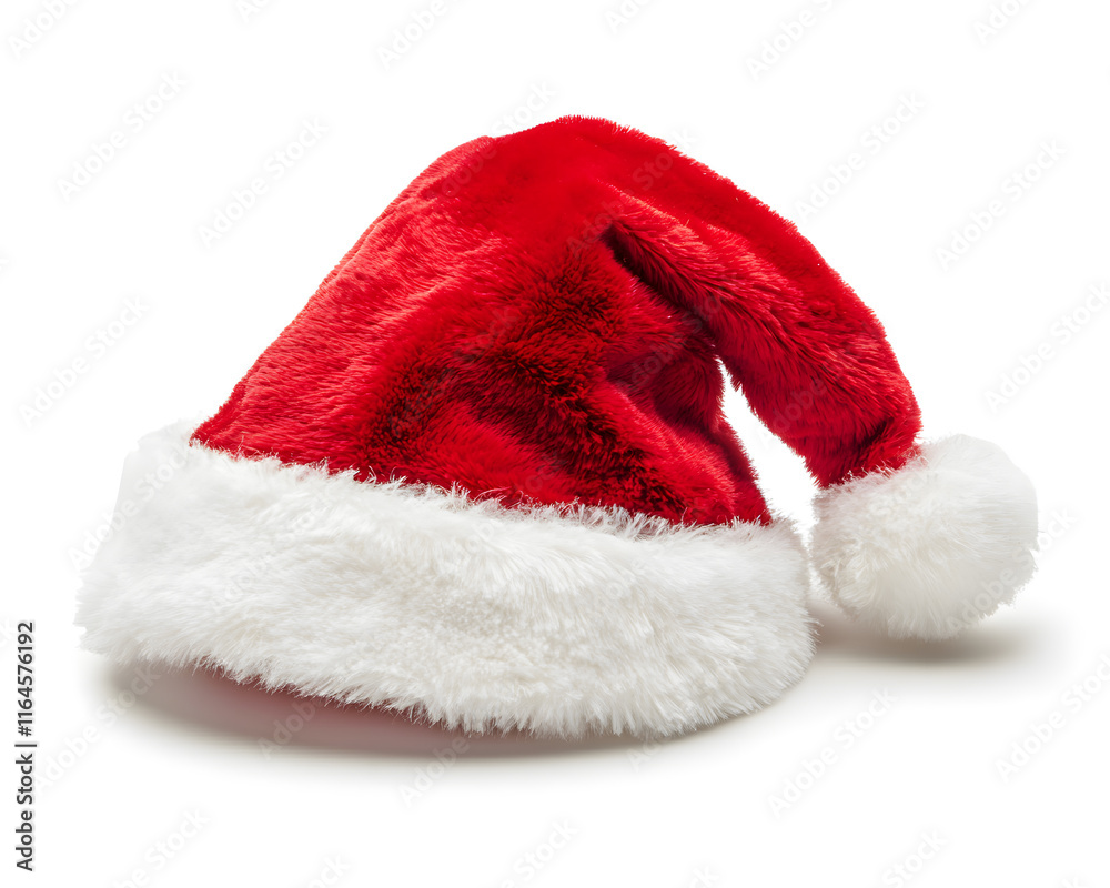 Red Santa Hat isolated on white background Red Santa Hat isolated on white background