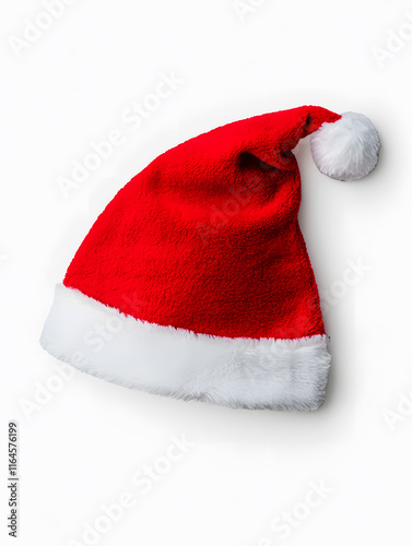 Red Santa Hat isolated on white background photo