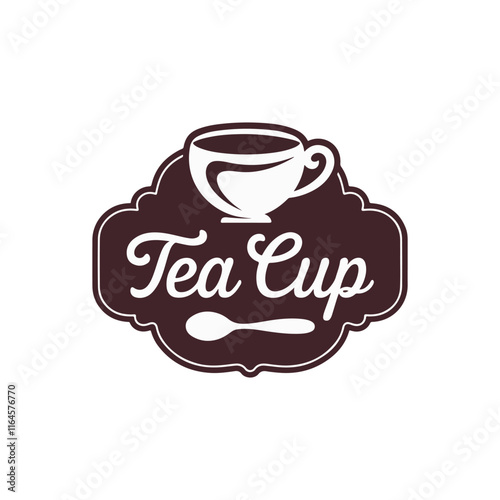 Tea cup vector icon Hot drink icons.
