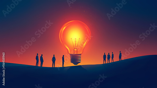 Business performance declining amidst low energy supply and rising costs. Incandescence. Illustration