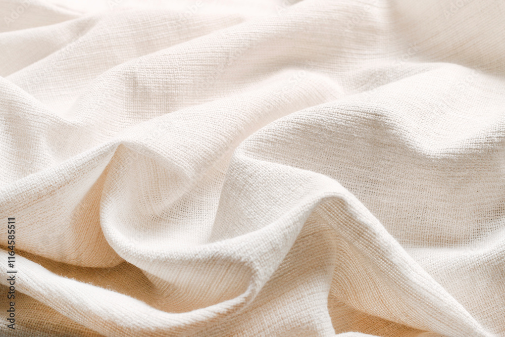 Abstract background with beige fabric.