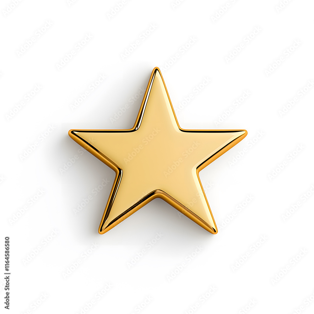 3d gold glossy yellow star icon isolated on white background 3d gold glossy yellow star icon isolated on white background