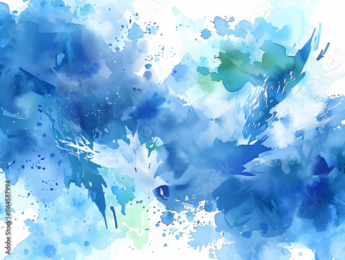 Abstract blue watercolor background