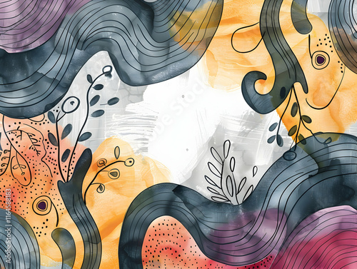 Enchanting Floral Fantasy - Digital Collage for Inviting Lifestyle WebsitesBackground of a colorful aapi celebration, abstract background of Asian American and Pacific Islander Heritage Month
