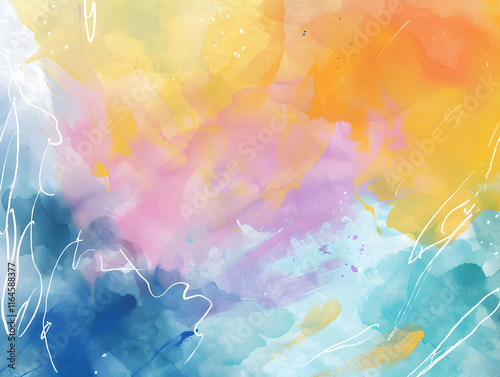 A captivating watercolor background that transitions from pink to purple, creating a soft yet dynamic look. Ideal for creative and artistic backgrounds or projects