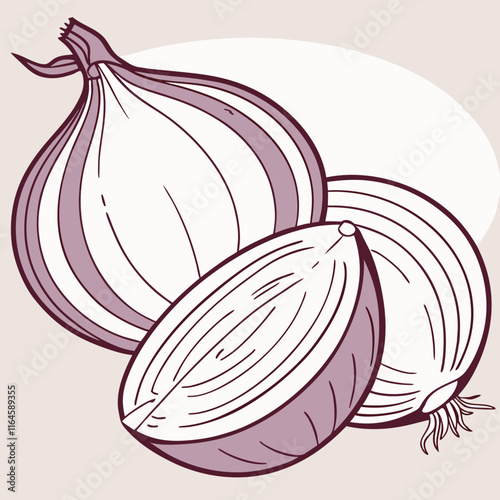 red onion isolated on white