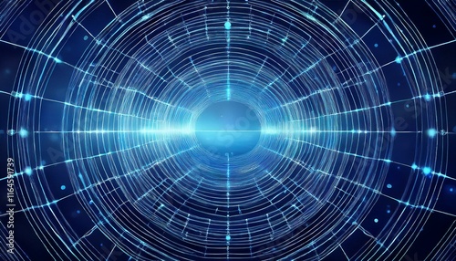 futuristic abstract blue background with network connections