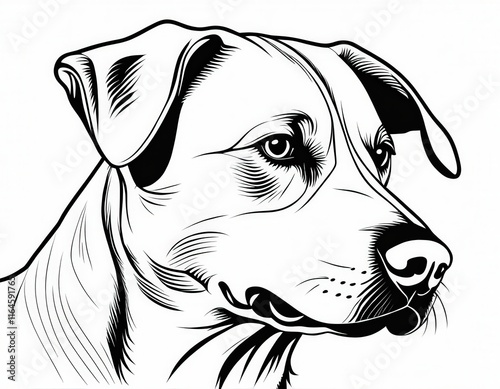 Captivating close-up of a dog showcasing its expressive features and captivating gaze