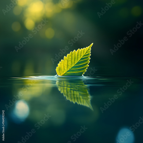 Serenity in Motion: The Art of Nature's Gentle Passage on Water photo