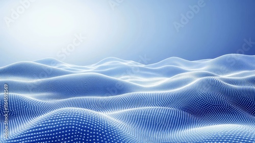 Futuristic abstract blue background featuring low poly network of dots and lines for design projects