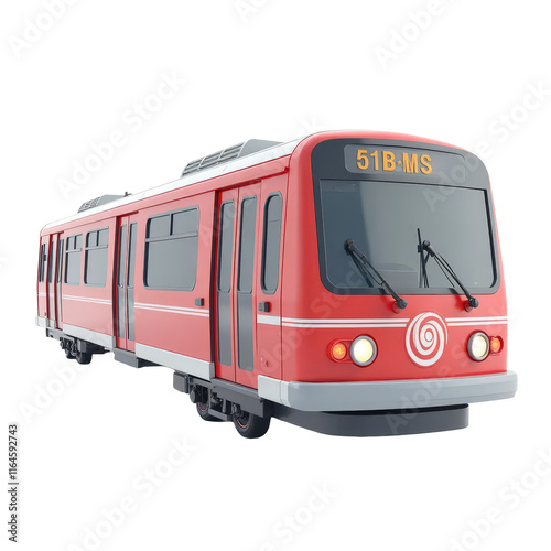 Colorful red model train zooming through a miniature landscape with charm, evokes nostalgia and excitement in viewers of all ages, perfect for collectors and enthusiasts alike