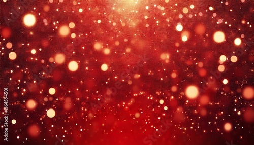 red glitter background with floating particles