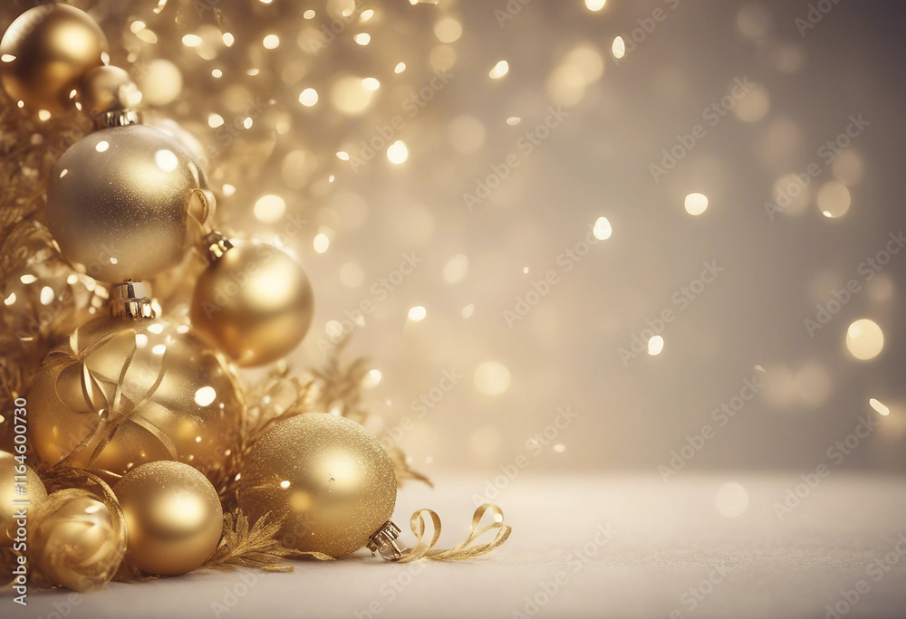 Gold Christmas border illustration ornaments Gold Christmas border illustration ornaments