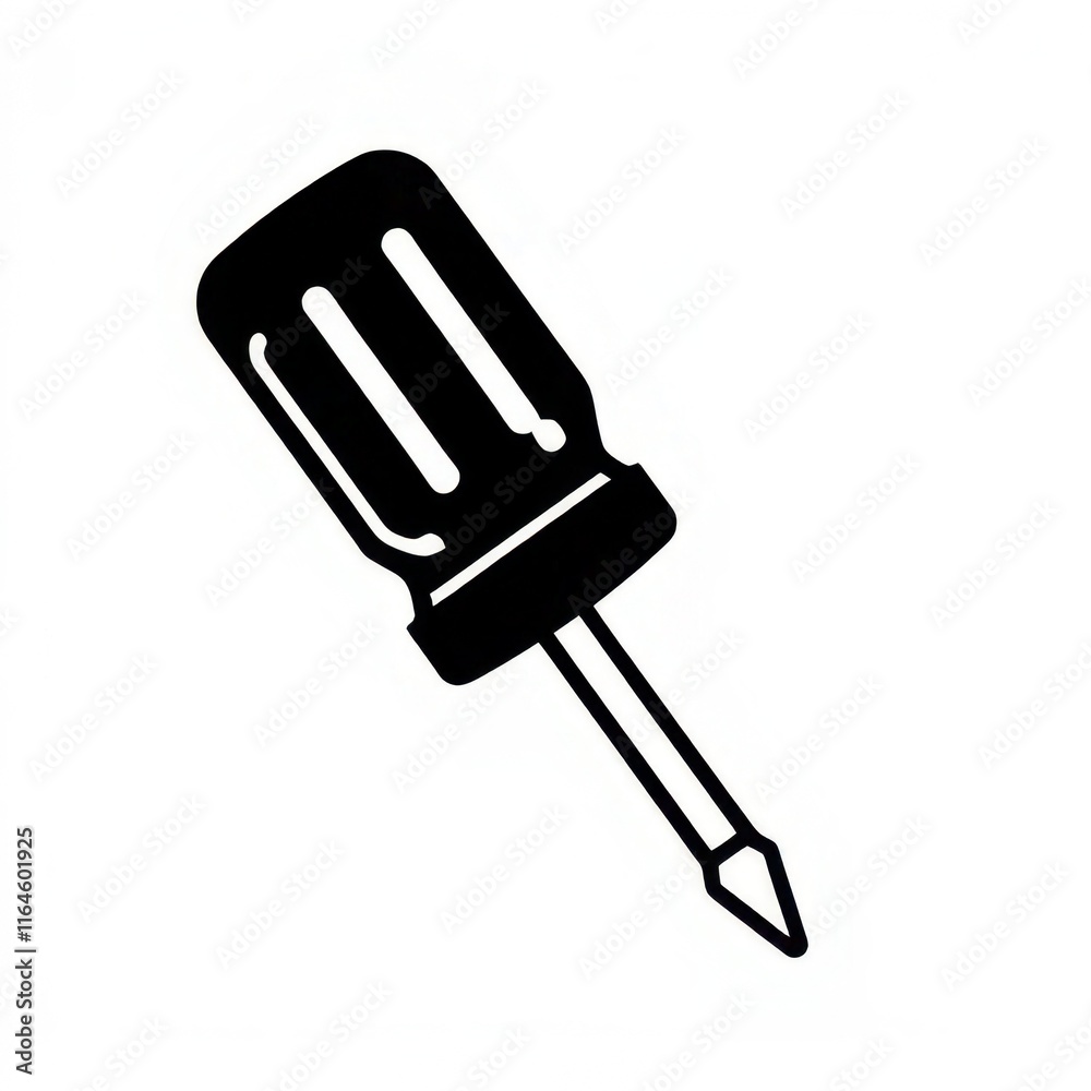 screwdriver icon isolated on white background

