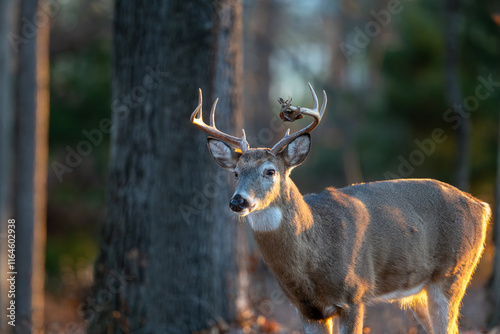 Obraz na płótnie Whitetailed deer buck in the woods w salonie