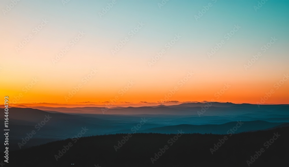 Golden hour view above clouds with warm sunlight Golden hour view above clouds with warm sunlight