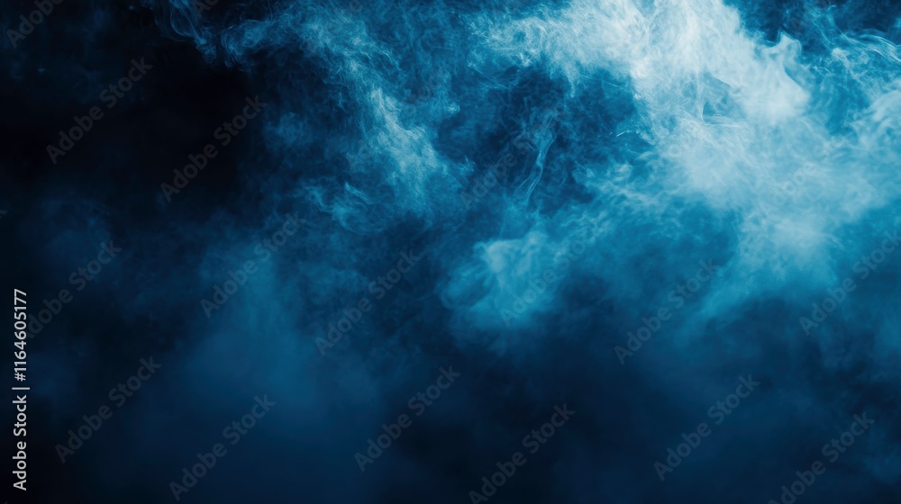 Obraz premium Blue Smoke with Soft Lighting and High Contrast Themes