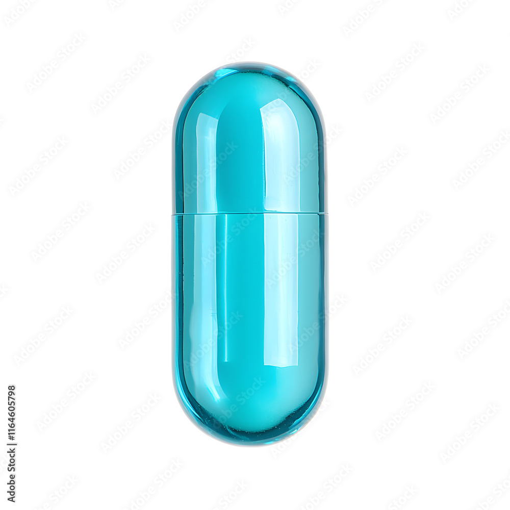 Aqua Pill Capsule isolated on white background Aqua Pill Capsule isolated on white background