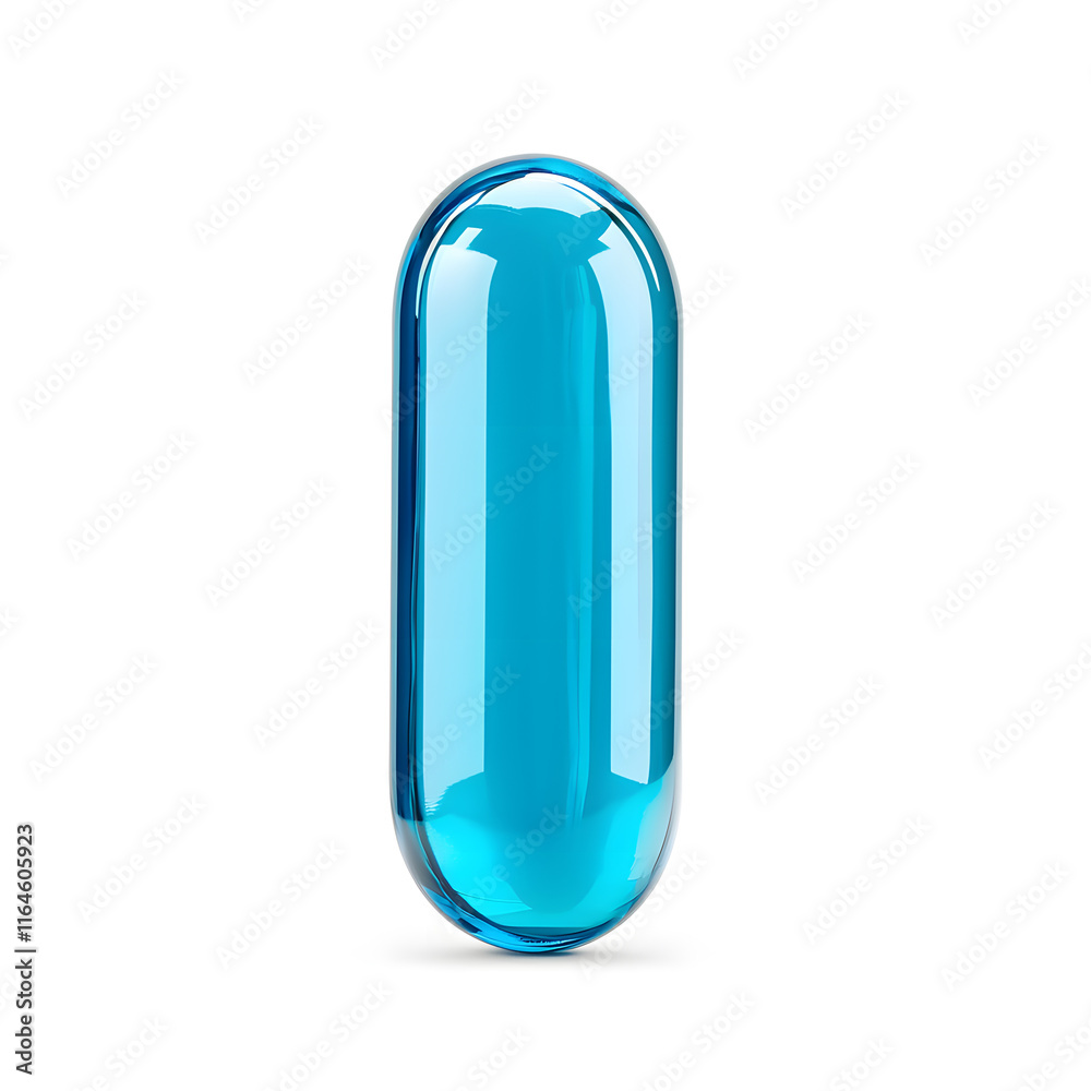 Aqua Pill Capsule isolated on white background Aqua Pill Capsule isolated on white background