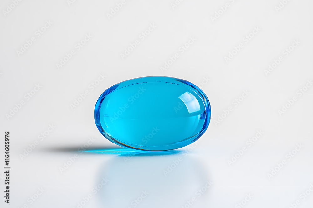 Aqua Pill Capsule isolated on white background Aqua Pill Capsule isolated on white background