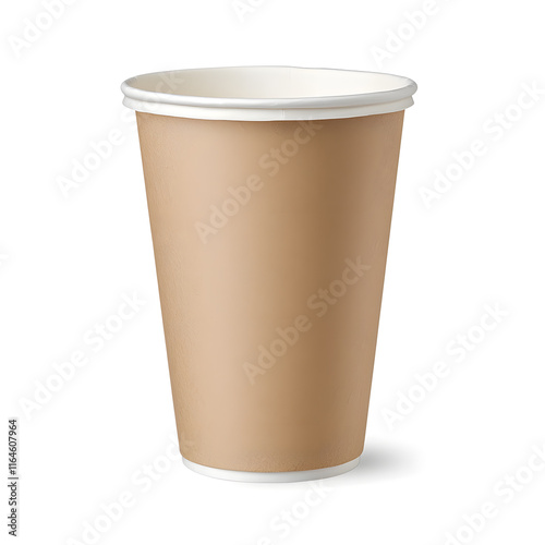 Wallpaper Mural Brown paper coffee cup mock up isolated on a white background Torontodigital.ca