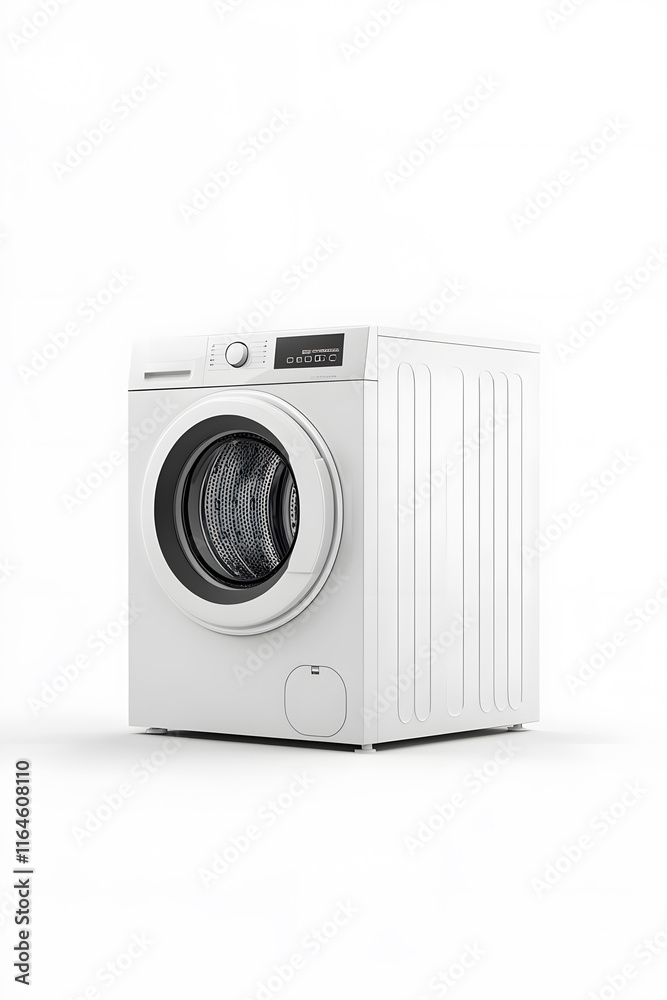 Modern washer and dryer isolated background Modern washer and dryer isolated background