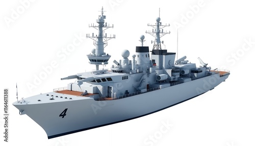 Modern Frigate Warship: Sleek, Powerful, and Detailed Design