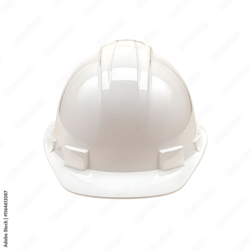 Fototapeta premium White Hard Hat Safety Helmet Construction Industry Worker Protection