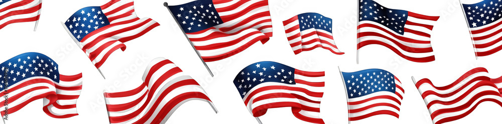 Fototapeta premium american flag in the wind