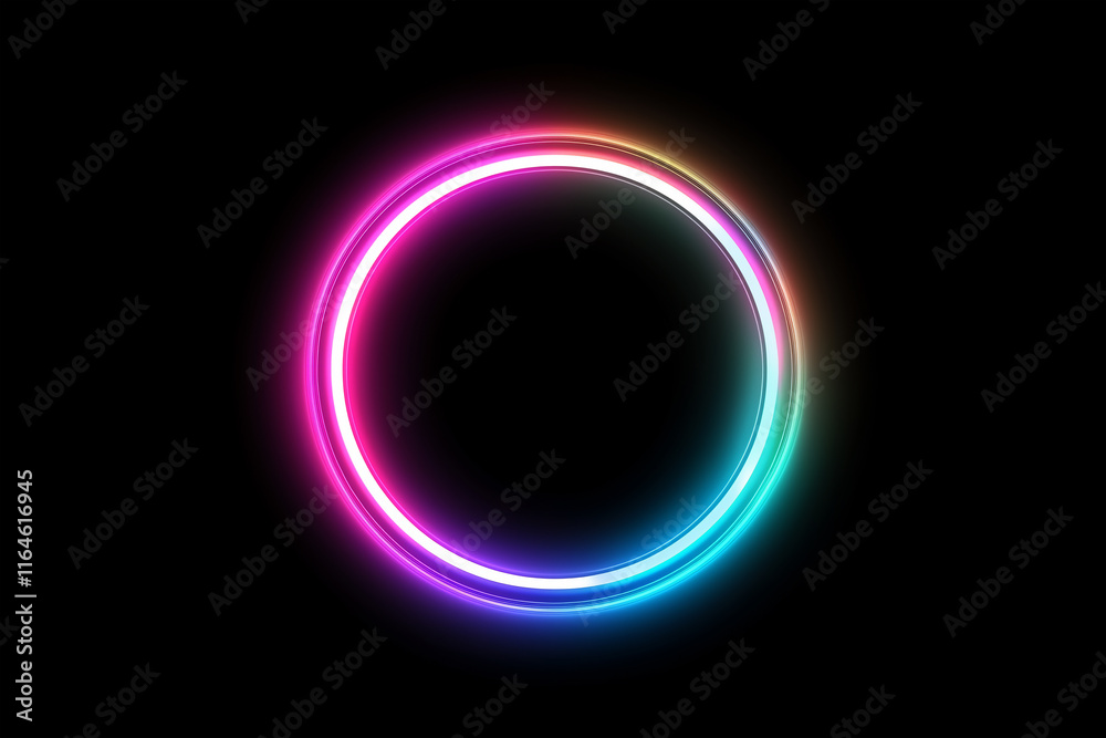 Rainbow Neon Circle LIGHT on a dark background, illuminated by vibrant neon lights, with a magical and ethereal feel
Rainbow Neon Circle LIGHT on a dark background, illuminated by vibrant neon lights, with a magical and ethereal feel