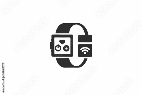 creative medical wearable device icon concept