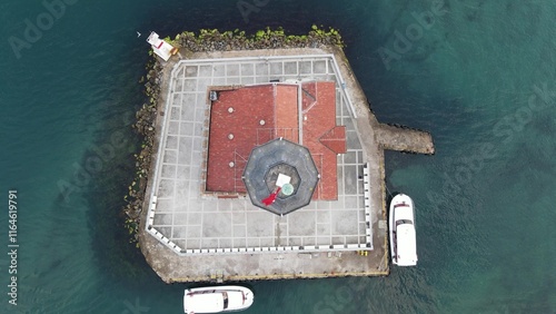 Maiden's Tower istanbul aerial view