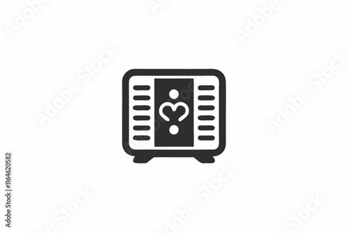 creative medical ventilator icon concept