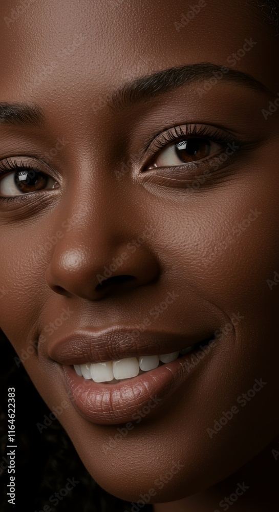 Close up of Black Woman face, Smile Smiling, Happy Happiness Expression, Zoom In, Zoomed Portrait Close up of Black Woman face, Smile Smiling, Happy Happiness Expression, Zoom In, Zoomed Portrait