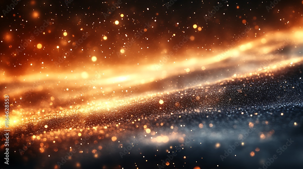 Fototapeta premium Golden Glitter Sparkles Abstract Background