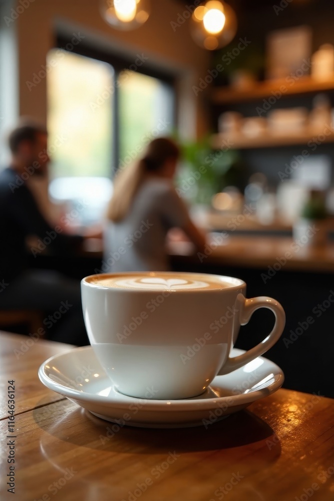 Mocha coffee in a blurred cafe scene with bokeh background, bokeh, interior Mocha coffee in a blurred cafe scene with bokeh background, bokeh, interior