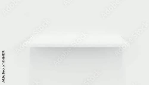 Wallpaper Mural Clean Minimalist White Shelf: Simple, Elegant Display Torontodigital.ca