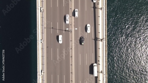 Aerial View Istanbul Bridge