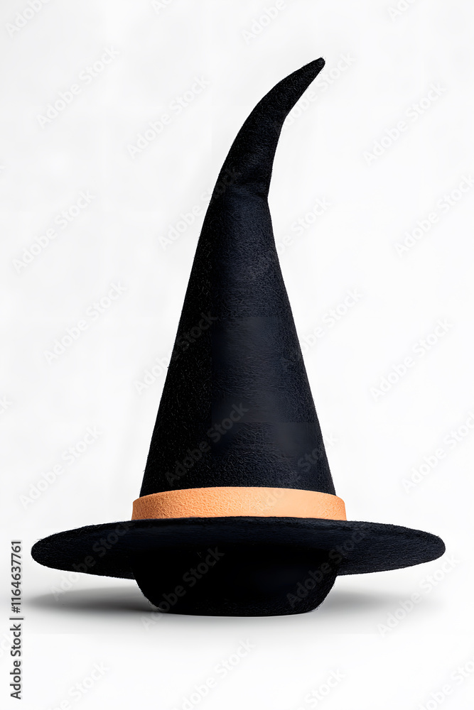 Fototapeta premium A classic witch's hat isolated on white background 