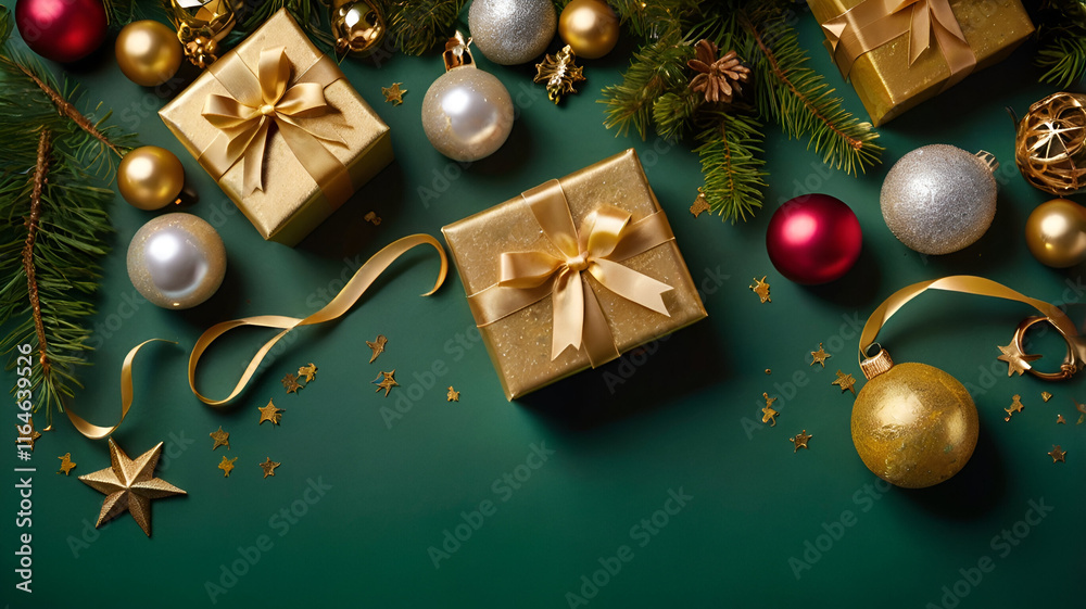 Beautifully wrapped New Year's gifts stacked together, featuring colorful paper, shimmering bows, and festive tags. Beautifully wrapped New Year's gifts stacked together, featuring colorful paper, shimmering bows, and festive tags.