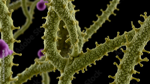 3d render of cellular epithelium tissues photo