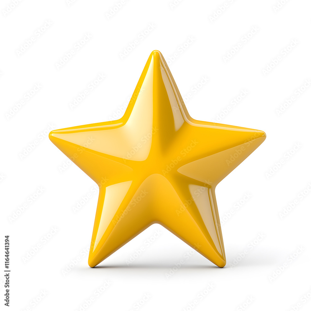 3d gold glossy yellow star icon isolated on white background 3d gold glossy yellow star icon isolated on white background
