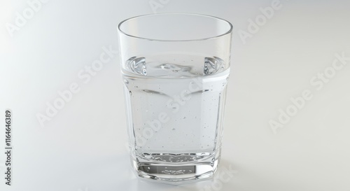 Wallpaper Mural Crystal clear water in glass on minimalist white background Torontodigital.ca