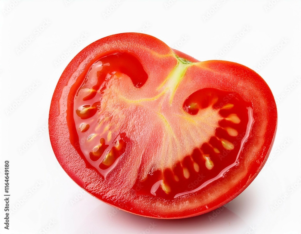 fresh red tomato vegetable cut and showcased in isolation on a white background highlighting the vibrant color and texture of this delicious red tomato vegetable fresh red tomato vegetable cut and showcased in isolation on a white background highlighting the vibrant color and texture of this delicious red tomato vegetable